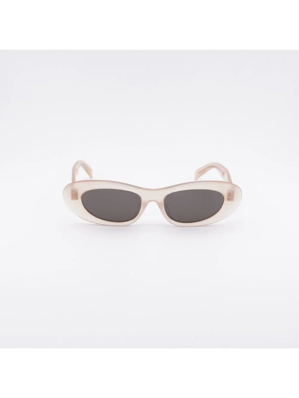 Celine CL40310U 74A Sunglasses Peach Oval Frame, Smoke Lenses
